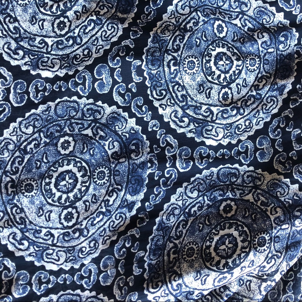 Hollister Strapless Maxi Paisley Blue Dress XS - Picture 11 of 11